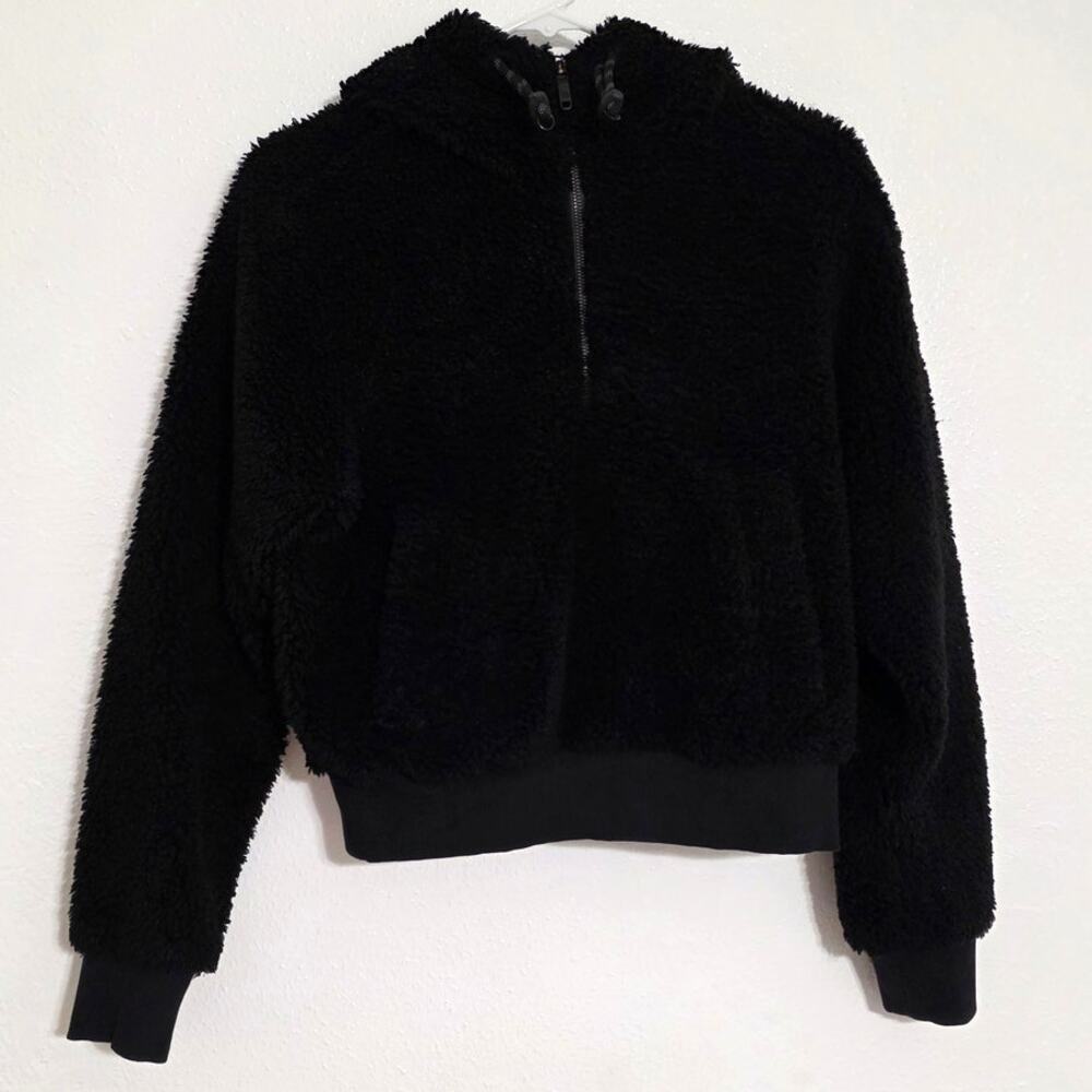 Lululemon Textured Fleece 1/2 Zip Cotton Jersey Fleece Teddy Sherpa Sweater Top - Picture 2 of 8